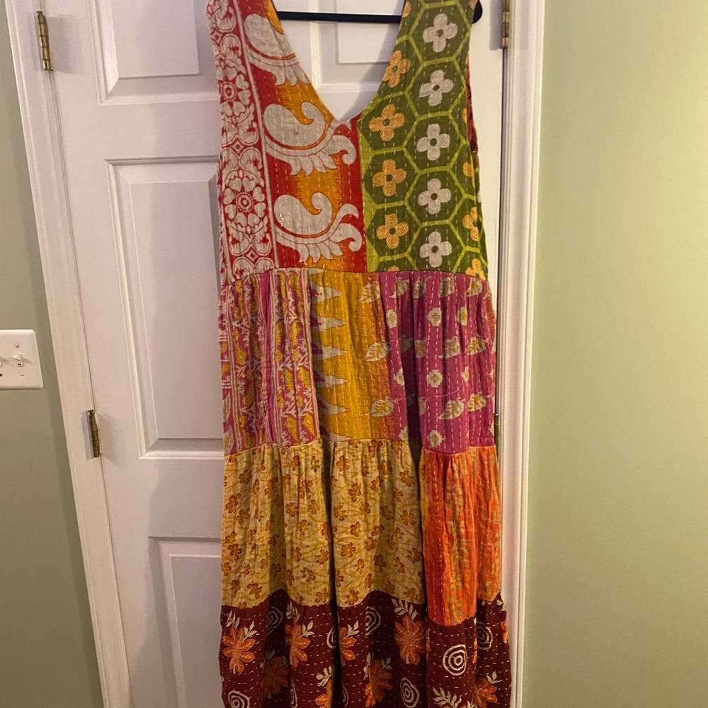 Colorful Patchwork Maxi Dress